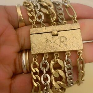 Silpada K&R collection Brass and Silver Chain Bracelet